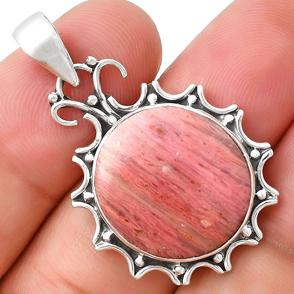 Natural Pink Tulip Quartz Pendant P-1249 SDP127929