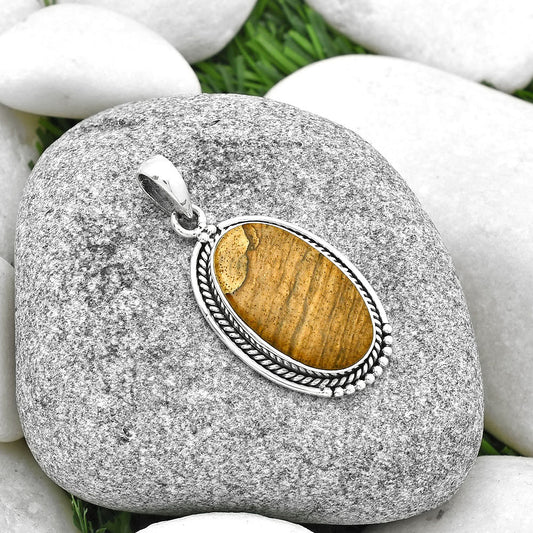 Natural Picture Jasper Pendant P-1104 SDP128134