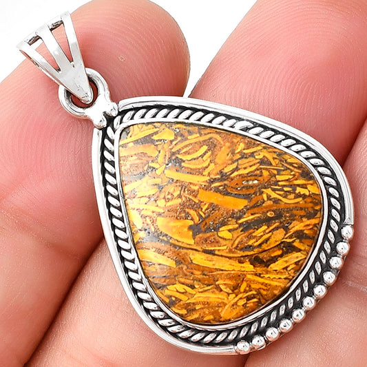 Natural Coquina Fossil Jasper - India Pendant P-1104 SDP128158
