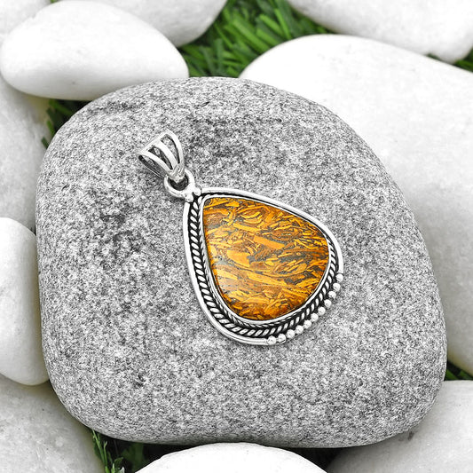 Natural Coquina Fossil Jasper - India Pendant P-1104 SDP128158