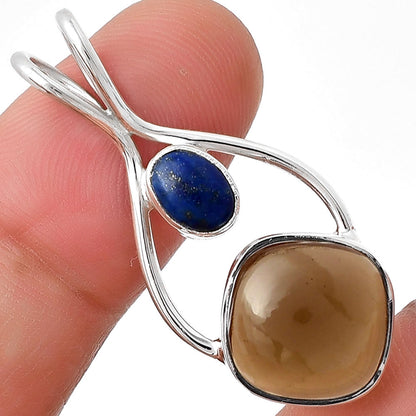 Smoky Quartz - Brazil & Lapis Lazuli Pendant P-1038 SDP128227
