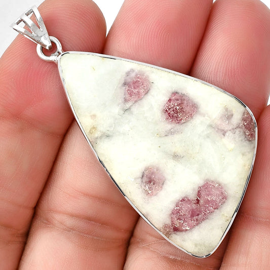 Natural Pink Tourmaline in Quartz Pendant P-1001 SDP128264