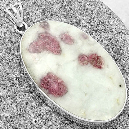 Natural Pink Tourmaline in Quartz Pendant P-1001 SDP128319