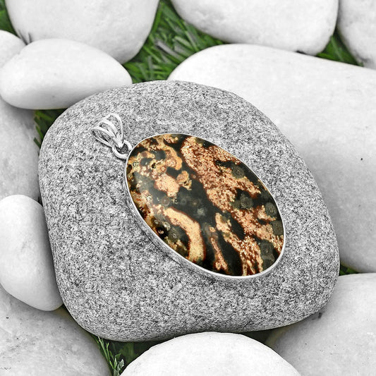 Natural Viper Skin Jasper Pendant P-1001 SDP128328