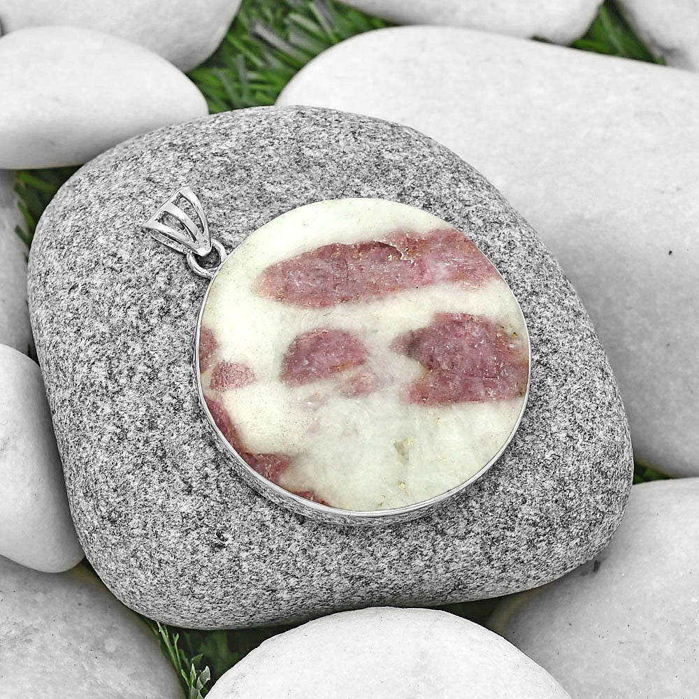 Natural Pink Tourmaline in Quartz Pendant P-1001 SDP128329