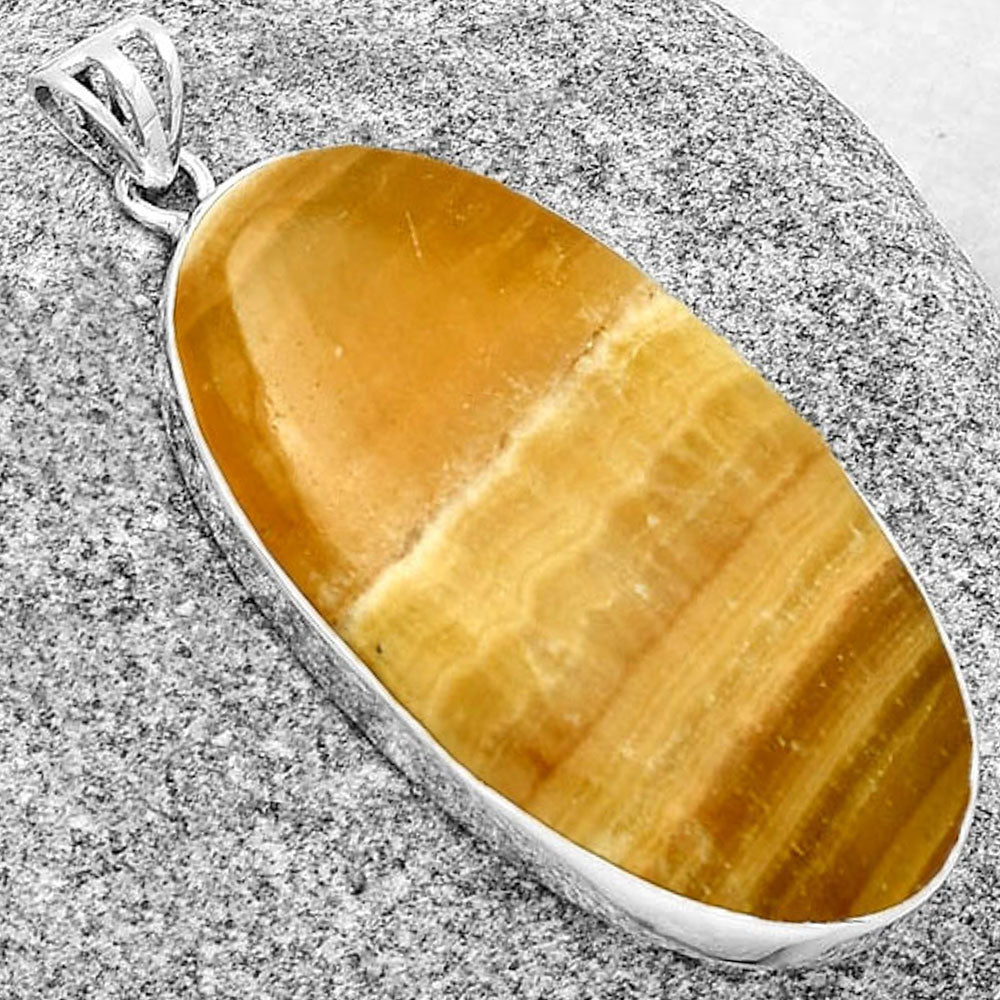 Natural Honey Aragonite Pendant P-1001 SDP128391