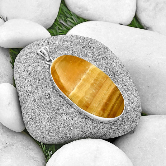 Natural Honey Aragonite Pendant P-1001 SDP128391