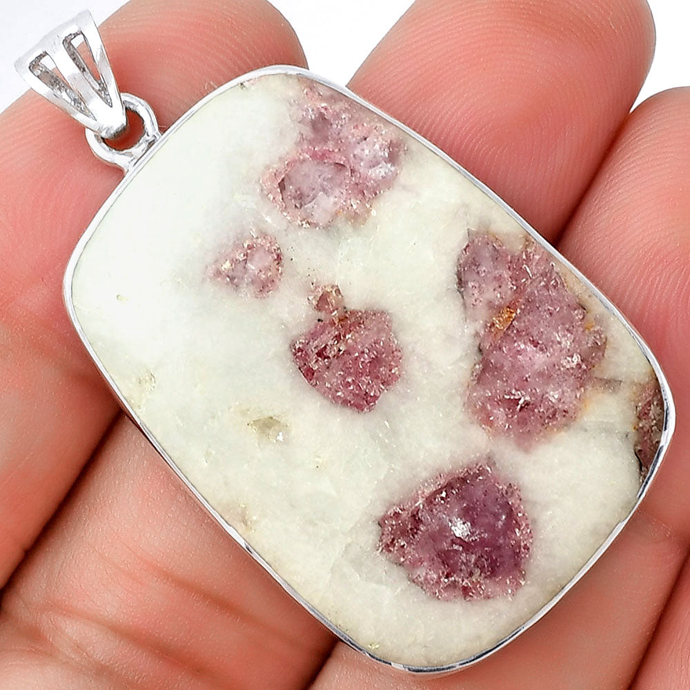 Natural Pink Tourmaline in Quartz Pendant P-1001 SDP128409