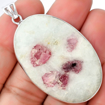Natural Pink Tourmaline in Quartz Pendant P-1001 SDP128410