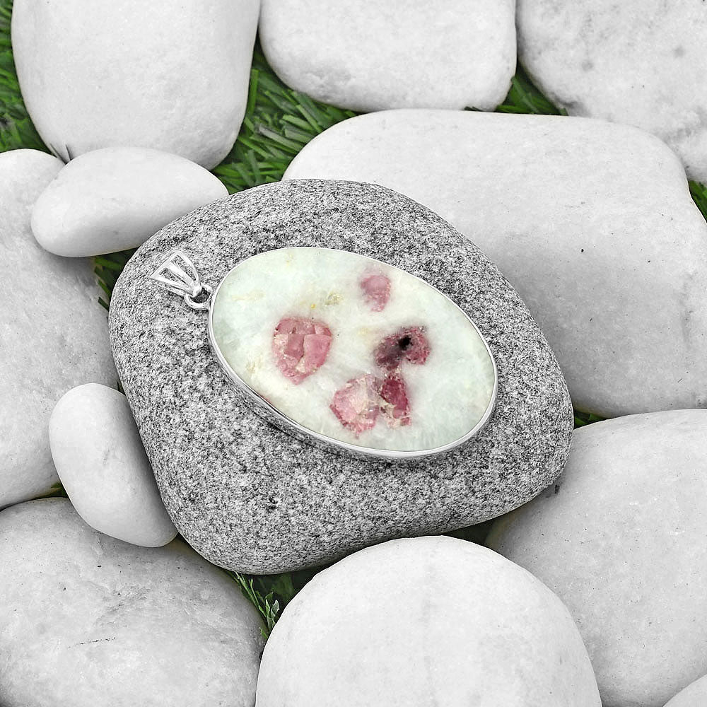 Natural Pink Tourmaline in Quartz Pendant P-1001 SDP128410