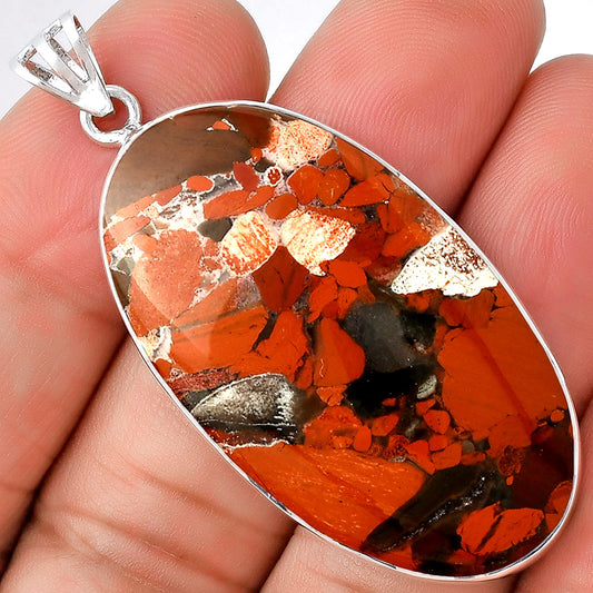 Natural Red Brecciated Jasper Pendant P-1001 SDP128456