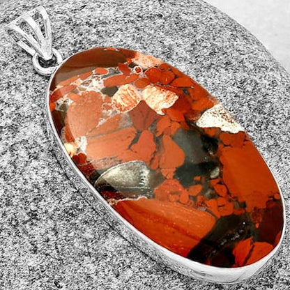 Natural Red Brecciated Jasper Pendant P-1001 SDP128456