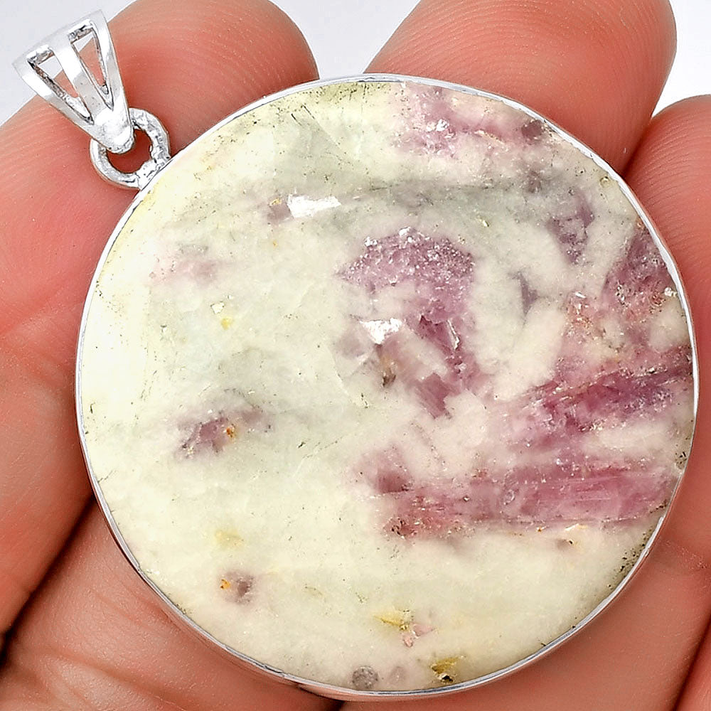 Natural Pink Tourmaline in Quartz Pendant P-1001 SDP128490