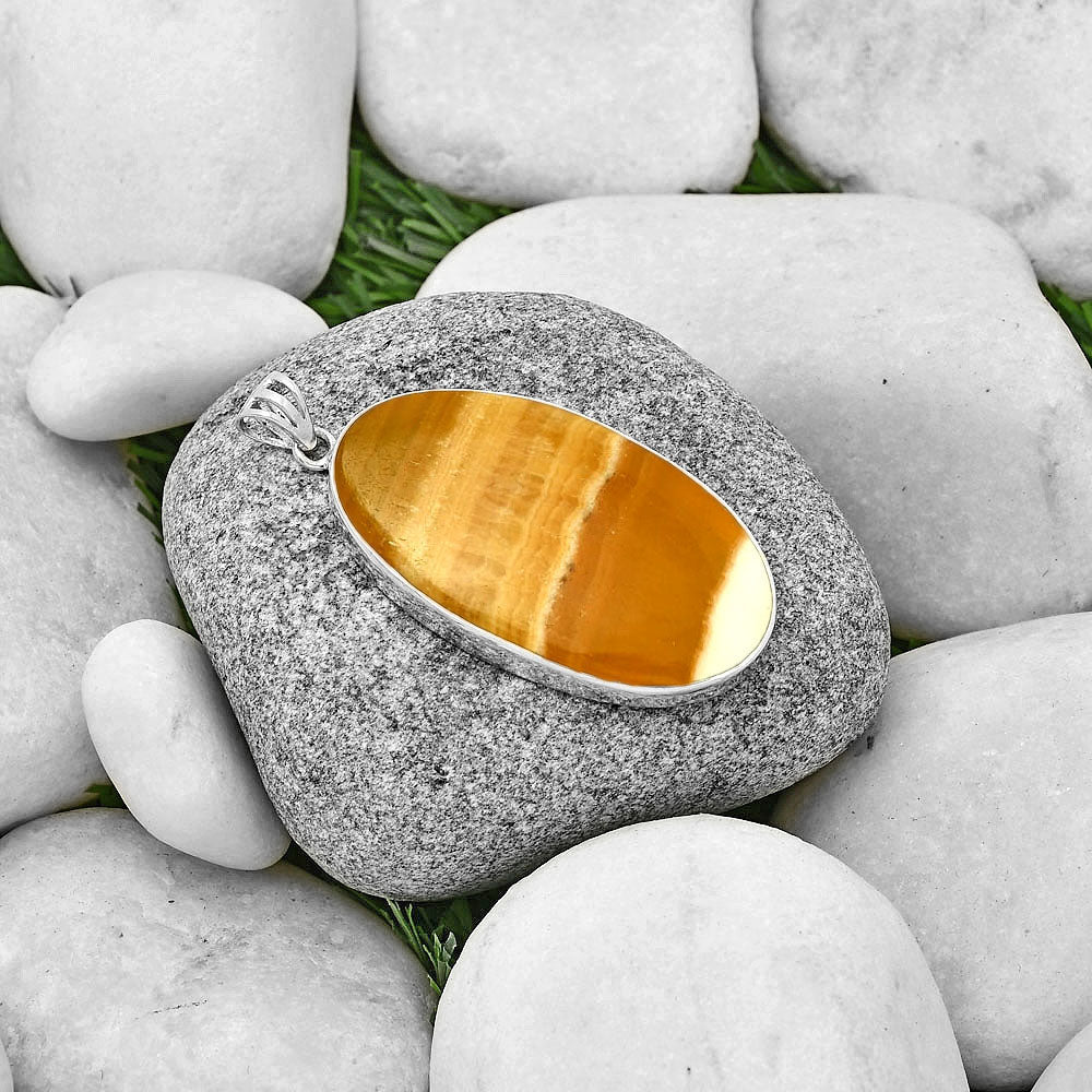 Natural Honey Aragonite Pendant P-1001 SDP128491