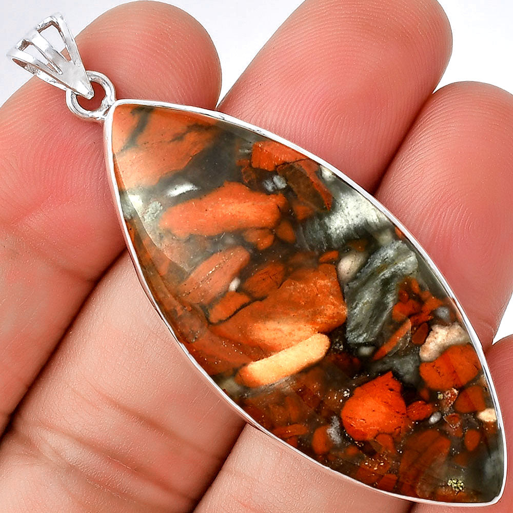 Natural Red Brecciated Jasper Pendant P-1001 SDP128497