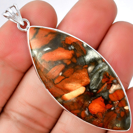Natural Red Brecciated Jasper Pendant P-1001 SDP128497