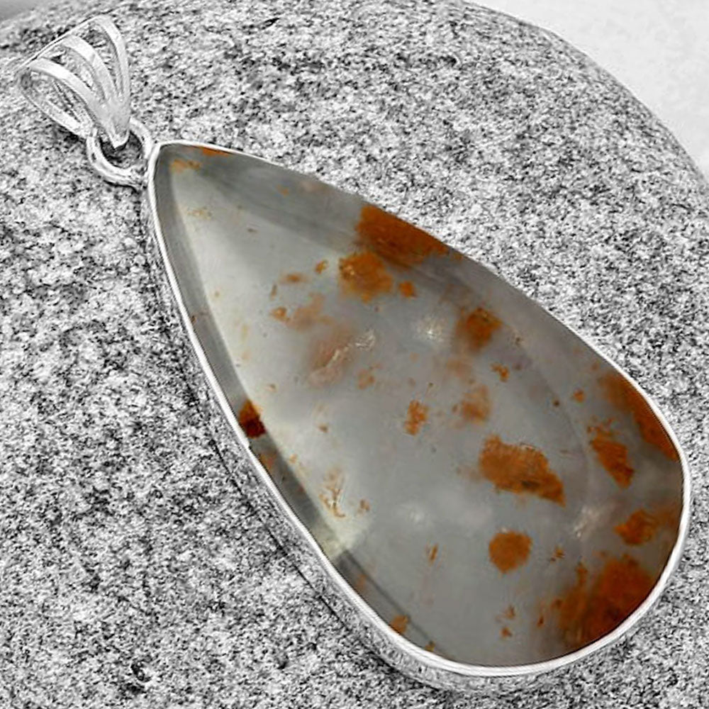 Natural Robinson Ranch Plume Agate Pendant P-1001 SDP128533