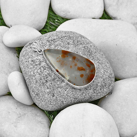 Natural Robinson Ranch Plume Agate Pendant P-1001 SDP128533