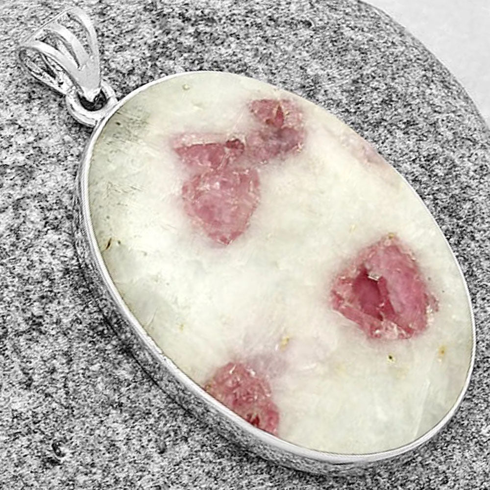 Natural Pink Tourmaline in Quartz Pendant P-1001 SDP128538