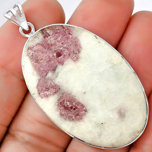 Natural Pink Tourmaline in Quartz Pendant P-1001 SDP128544