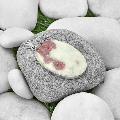 Natural Pink Tourmaline in Quartz Pendant P-1001 SDP128544