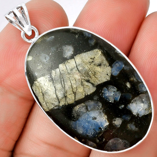 Llanite Blue Opal Crystal Sphere Pendant P-1001 SDP128581