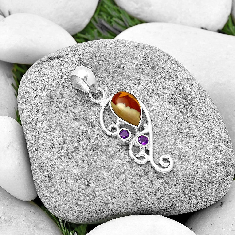 Natural Noreena Jasper & Amethyst Pendant P-1039 SDP128915