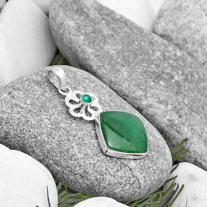 Natural Green Aventurine & Green Onyx Pendant P-1634 SDP128948