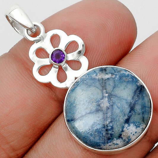 Blue Scheelite - Turkey & Amethyst Pendant P-1634 SDP128966
