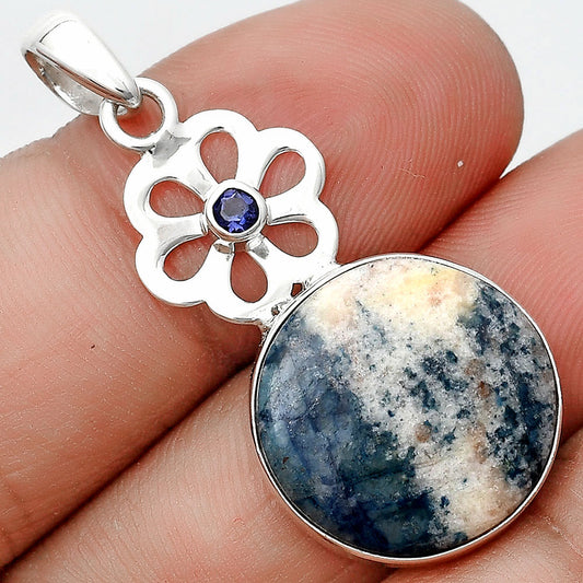 Blue Scheelite - Turkey & Iolite Pendant P-1634 SDP128968