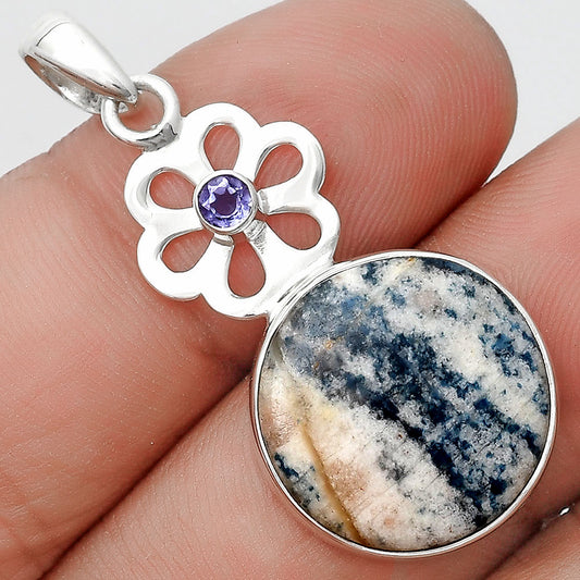Blue Scheelite - Turkey & Iolite Pendant P-1634 SDP128970