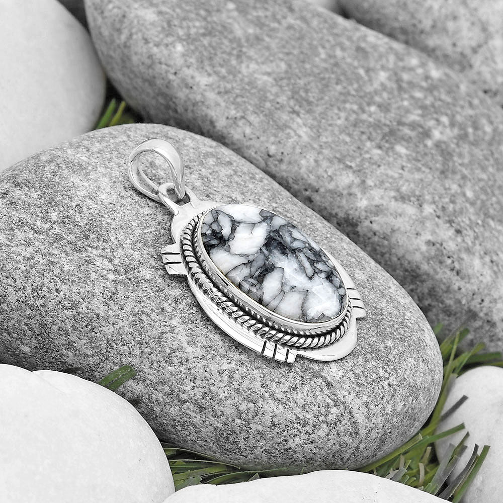 Natural Pinolith Stone Pendant P-1463 SDP129018