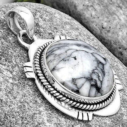 Natural Pinolith Stone Pendant P-1463 SDP129027