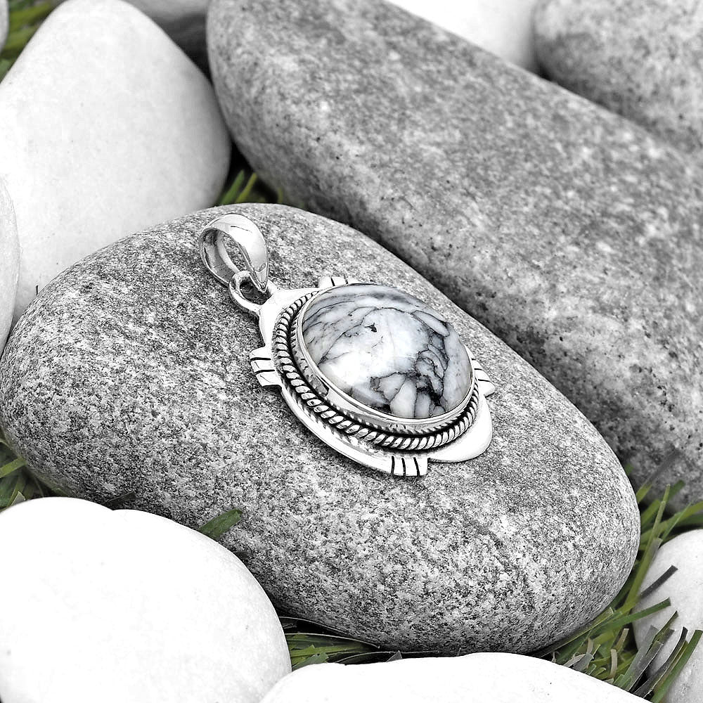 Natural Pinolith Stone Pendant P-1463 SDP129027