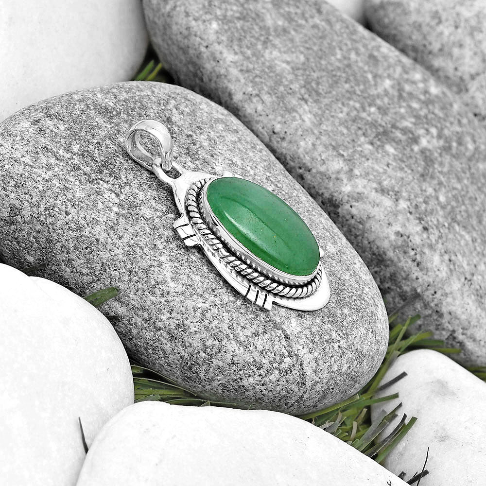 Natural Green Aventurine Pendant P-1463 SDP129032