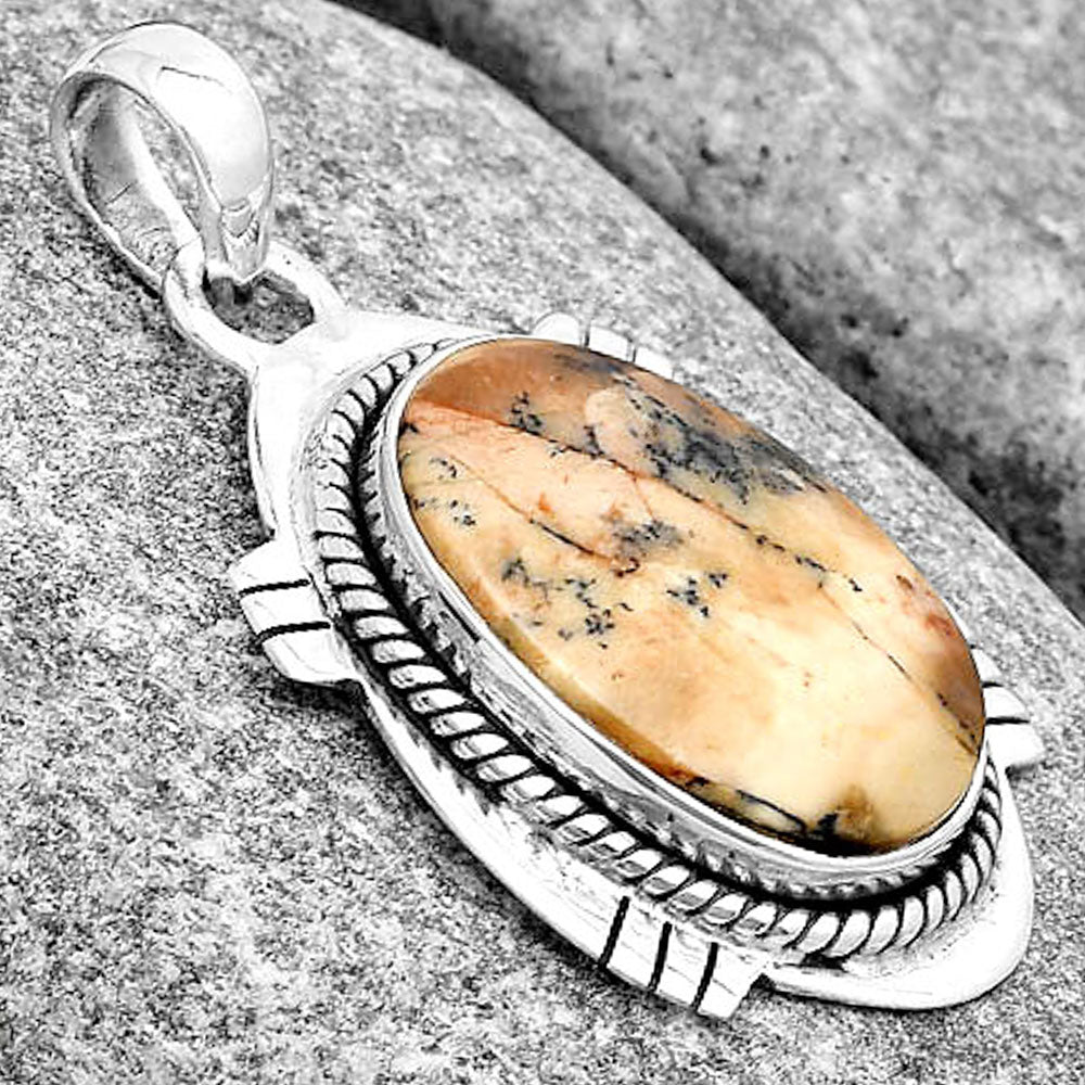 Natural Russian Honey Dendrite Opal Pendant P-1463 SDP129039