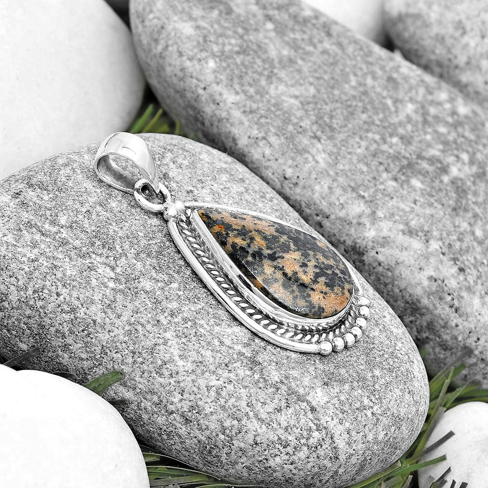 Natural Russian Honey Dendrite Opal Pendant P-1511 SDP129046