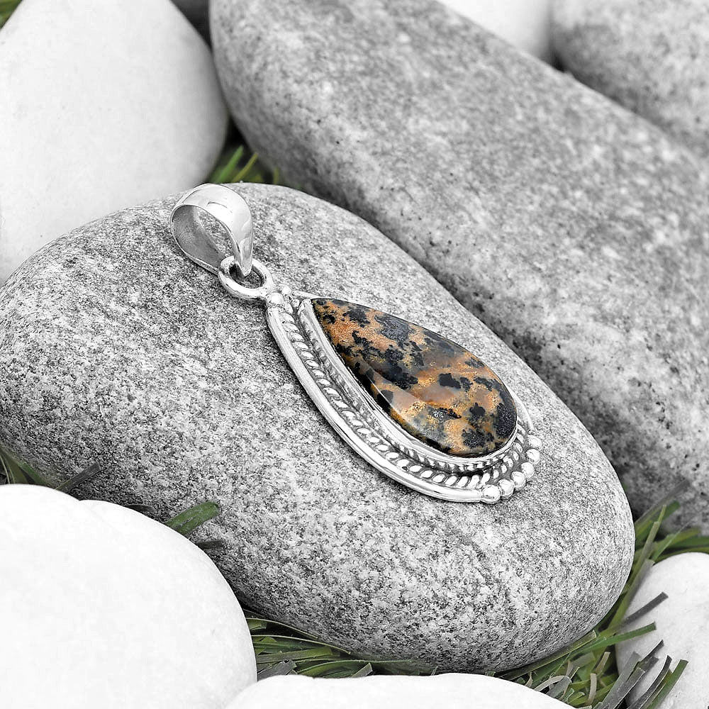 Natural Russian Honey Dendrite Opal Pendant P-1511 SDP129067