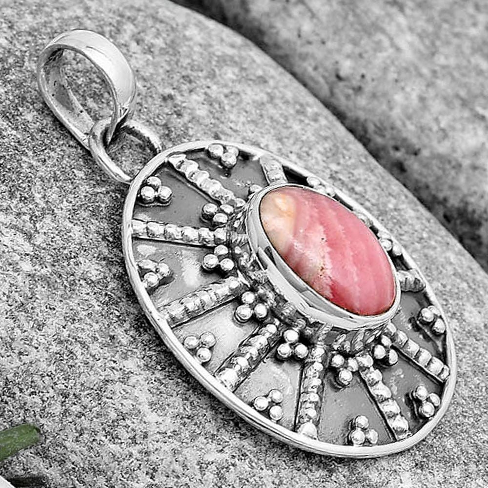 Natural Rhodochrosite Argentina Pendant P-1465 SDP129079