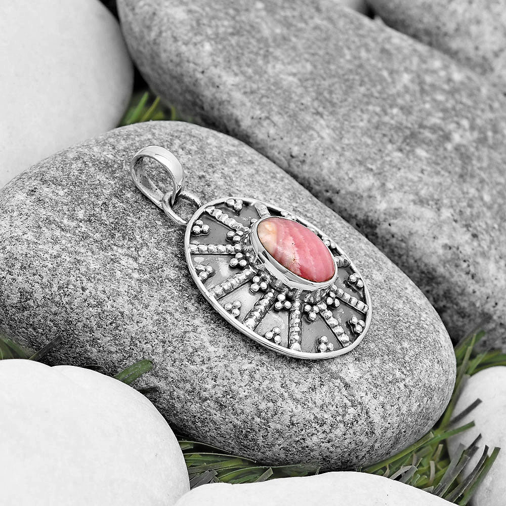 Natural Rhodochrosite Argentina Pendant P-1465 SDP129079