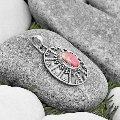 Natural Rhodochrosite Argentina Pendant P-1465 SDP129079