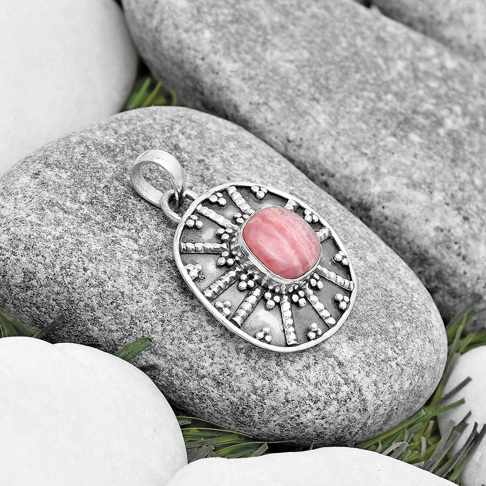 Natural Rhodochrosite Argentina Pendant P-1465 SDP129086