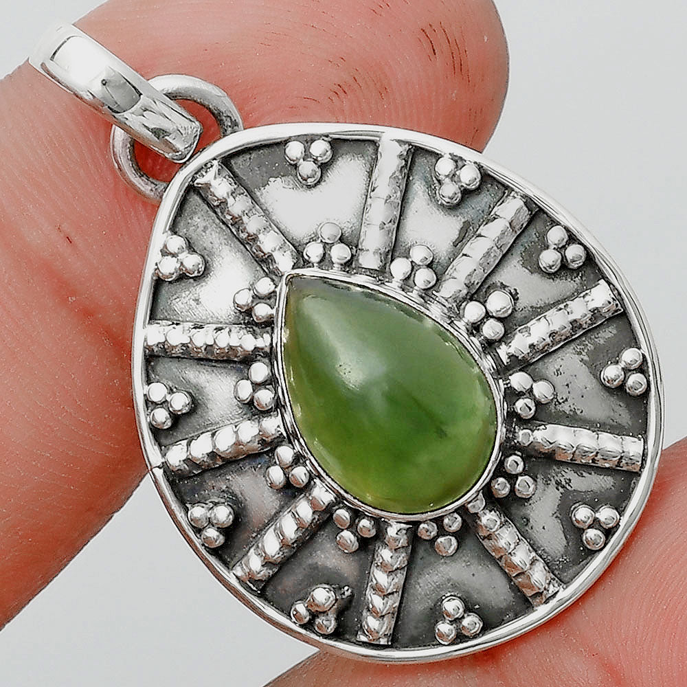 Natural Nephrite Jade - Canada Pendant P-1465 SDP129098
