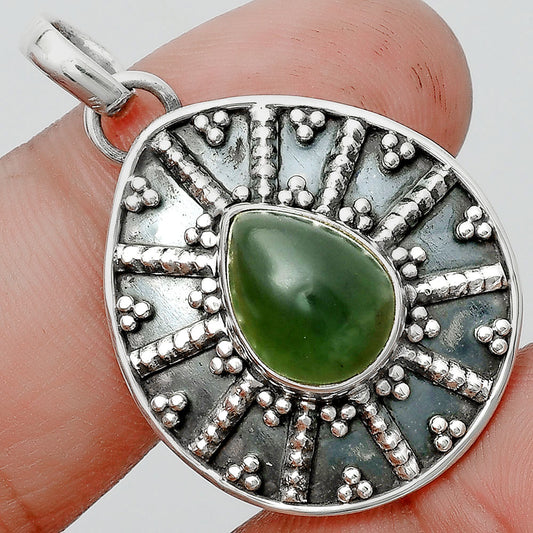 Natural Nephrite Jade - Canada Pendant P-1465 SDP129105