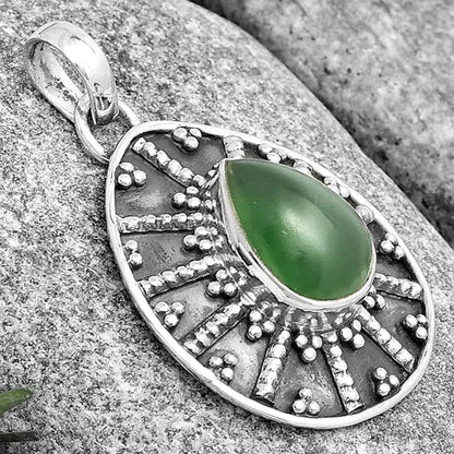 Natural Nephrite Jade - Canada Pendant P-1465 SDP129106