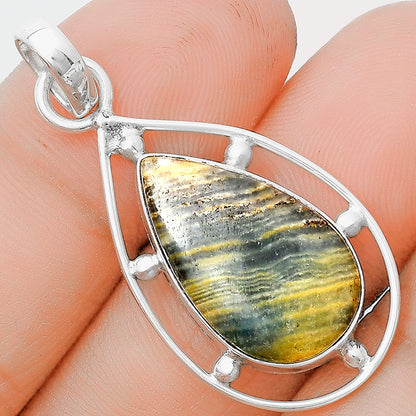 Natural Blue Aragonite Pendant P-1297 SDP129119