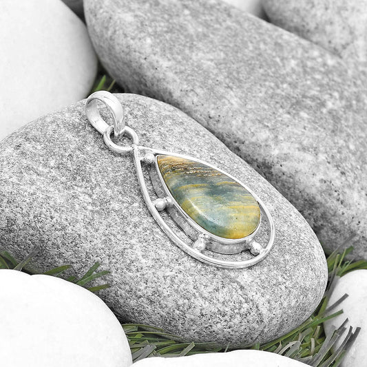 Natural Blue Aragonite Pendant P-1297 SDP129119