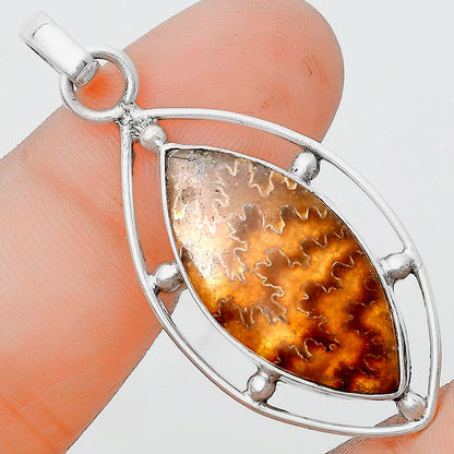 Natural Sutured Ammonite - Madagascar Pendant P-1297 SDP129122