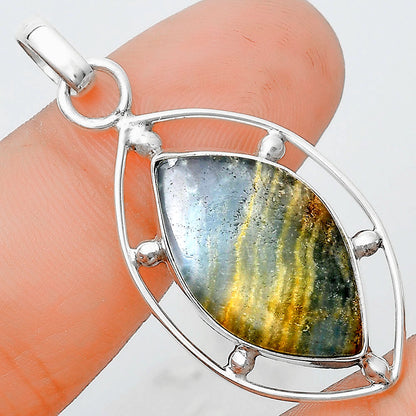 Natural Blue Aragonite Pendant P-1297 SDP129130