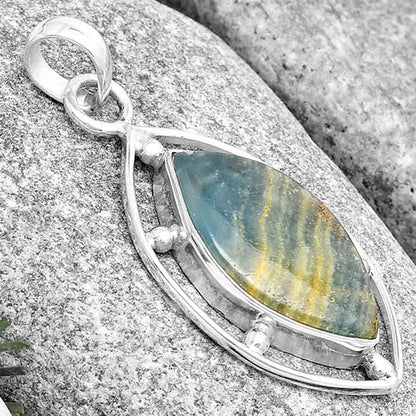 Natural Blue Aragonite Pendant P-1297 SDP129130
